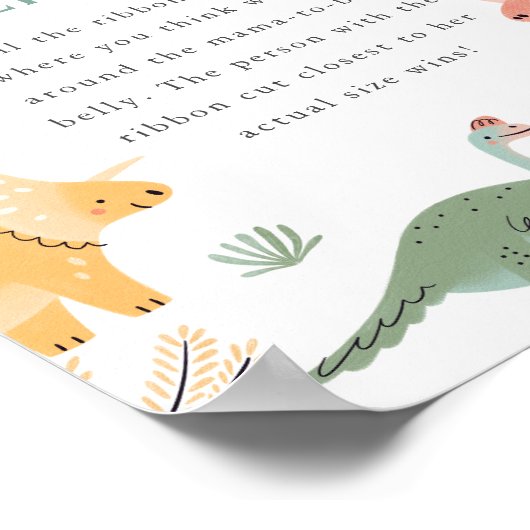 Babydusche Bauchschild Poster (Ecke)