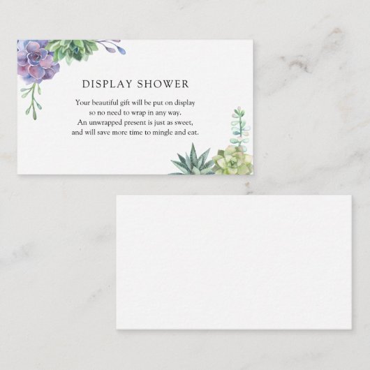 Babydusche Begleitkarte (Vorne/Hinten)