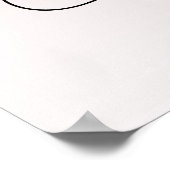 Babydusche Begrüßung Rose Gold Glitzer Poster (Ecke)