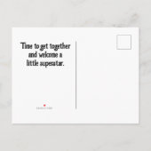 Babydusche Begrüßung Superstar Einladung (Rückseite)