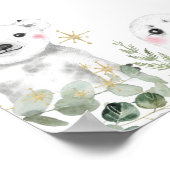 Babydusche Begrüßung Winter Wunderland Tiere Post Poster (Ecke)