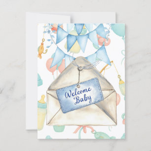 Babydusche Begrüßungsbaby für Angelliebhaber Postkarte
