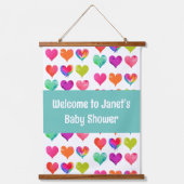 Babydusche Begrüßungsgeschirr Wandteppich Mit Holzrahmen (Vorderseite)