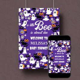 Babydusche-Begrüßungsschild "Little Boo Halloween" Poster
