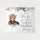 Babydusche Begrüßungssignatur Niedlicher Panda-Bär Wandteppich (Vorderseite (Horizontal))