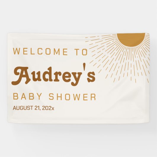 Babydusche Begrüßungszeichen kommt hier der Sohn Banner (Horizontal)