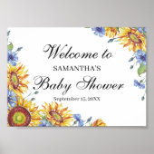 Babydusche Begrüßungszeichen Poster (Vorne)