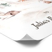 Babydusche Begrüßungszeichen, Waldtiere Poster (Ecke)