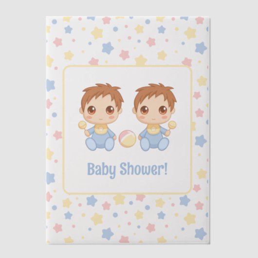 Babydusche - Beidosen Pergament Einladungen (Vorderseite)