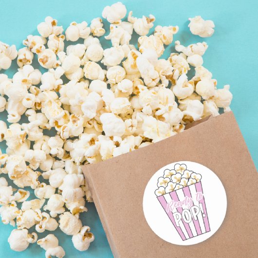 Babydusche, Bereit zum Pop, Gefälligkeitstempel Runder Aufkleber