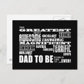 Babydusche Bester Vater für die Zukunft Einladungspostkarte (Vorne/Hinten)