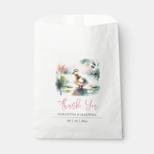 Babydusche bevorzugt Bags Wasserfarbendusche Geschenktütchen (Vorderseite)