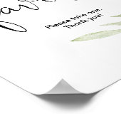 Babydusche bevorzugt Grün Gold elegant Poster (Ecke)