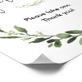 Babydusche bevorzugt Grünpflanzen, elegant Poster (Ecke)