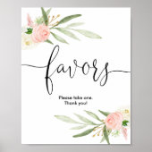 Babydusche bevorzugt Rosa Grün Gold elegant Poster (Vorne)