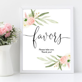 Babydusche bevorzugt Rosa Grün Gold elegant Poster