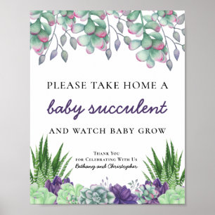 Babydusche bevorzugt Tafelschild Aquarelltuch Poster