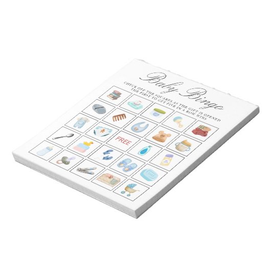 Babydusche, Bingo-Bingo-Wildriss Notizblock (Rotiert)