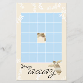 Babydusche BINGO "Blue/Cream Turtle" Flyer