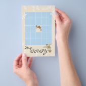 Babydusche BINGO "Blue/Cream Turtle" Flyer (Handgriff)