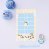 Babydusche BINGO "Blue/Cream Turtle" Flyer (Einzeln)