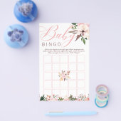 Babydusche Bingo, Boho mit Blume Flyer (Einzeln)