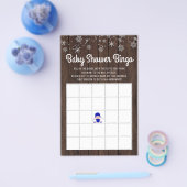 Babydusche Bingo Boy Rustic Snowflake Baby Bingo Flyer (Einzeln)