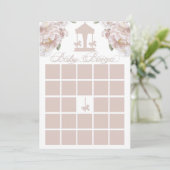 Babydusche Bingo Card | Carousel Floral Einladung (Stehend Vorderseite)
