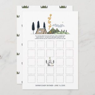 Babydusche Bingo Card Erlebnisanfänge Einladung