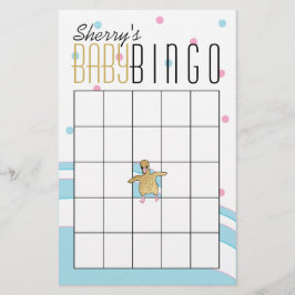 Babydusche BINGO "Flamingo Mommy & Baby" Flyer