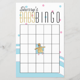 Babydusche BINGO "Flamingo Mommy & Baby" Flyer