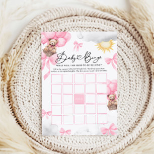 Babydusche Bingo Game, Bear Baby Bingo Game