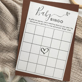 Babydusche Bingo Game Card Einladung