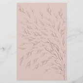 Babydusche Bingo Game Pink Blume (Rückseite)