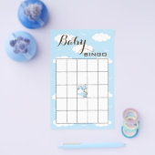 Babydusche BINGO Gelb/Blau/Schloss Flyer (Einzeln)