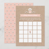 Babydusche Bingo Girl Lamb Game Card Einladung (Vorne/Hinten)