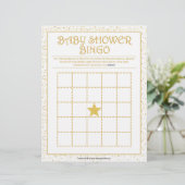 Babydusche Bingo [Golden Glitzern] Briefbogen (Stehend Vorderseite)