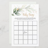 Babydusche Bingo Greenerenerage Foliage Game (Vorne/Hinten)