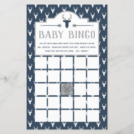 Babydusche Bingo, HirschBaby-Dusche Flyer