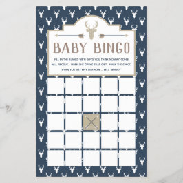 Babydusche Bingo, HirschBaby-Dusche Flyer