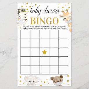 Babydusche Bingo-Karte Flyer