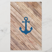 Babydusche Bingo, nautisch Flyer (Hinten)