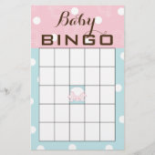 Babydusche BINGO "PINK BLUE BABY" Flyer (Vorne)