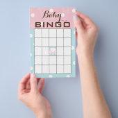 Babydusche BINGO "PINK BLUE BABY" Flyer (Handgriff)