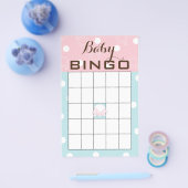 Babydusche BINGO "PINK BLUE BABY" Flyer (Einzeln)
