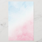 Babydusche Bingo Pink/Blue Paper Spielkarte Flyer (Hinten)