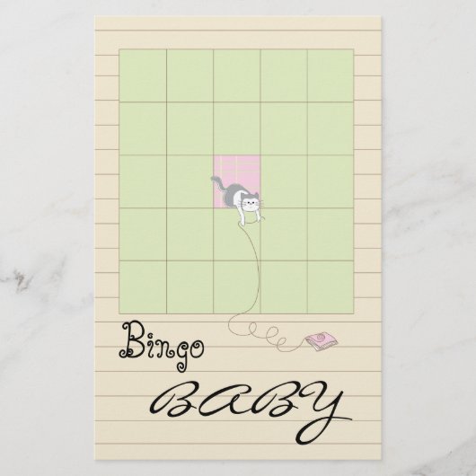 Babydusche BINGO Pink/Eine Bibliothek bauen" Flyer (Vorne)