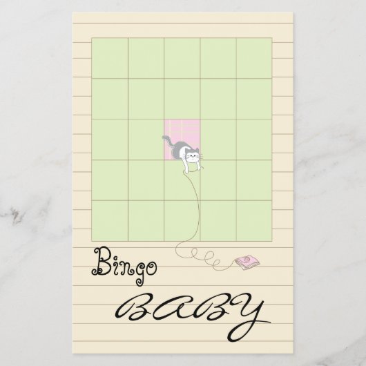 Babydusche BINGO Pink/Eine Bibliothek bauen" Flyer (Vorne)