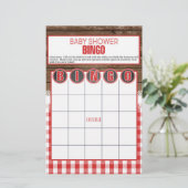 Babydusche BINGO - Red Baby Q (Stehend Vorderseite)