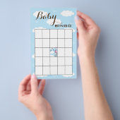 Babydusche BINGO Rosa/Blau/Schloss Flyer (Handgriff)